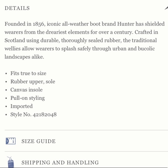 NWB Anthropologie Hunter Chelsea Rain Boots, Sz 7 - Picture 4 of 6